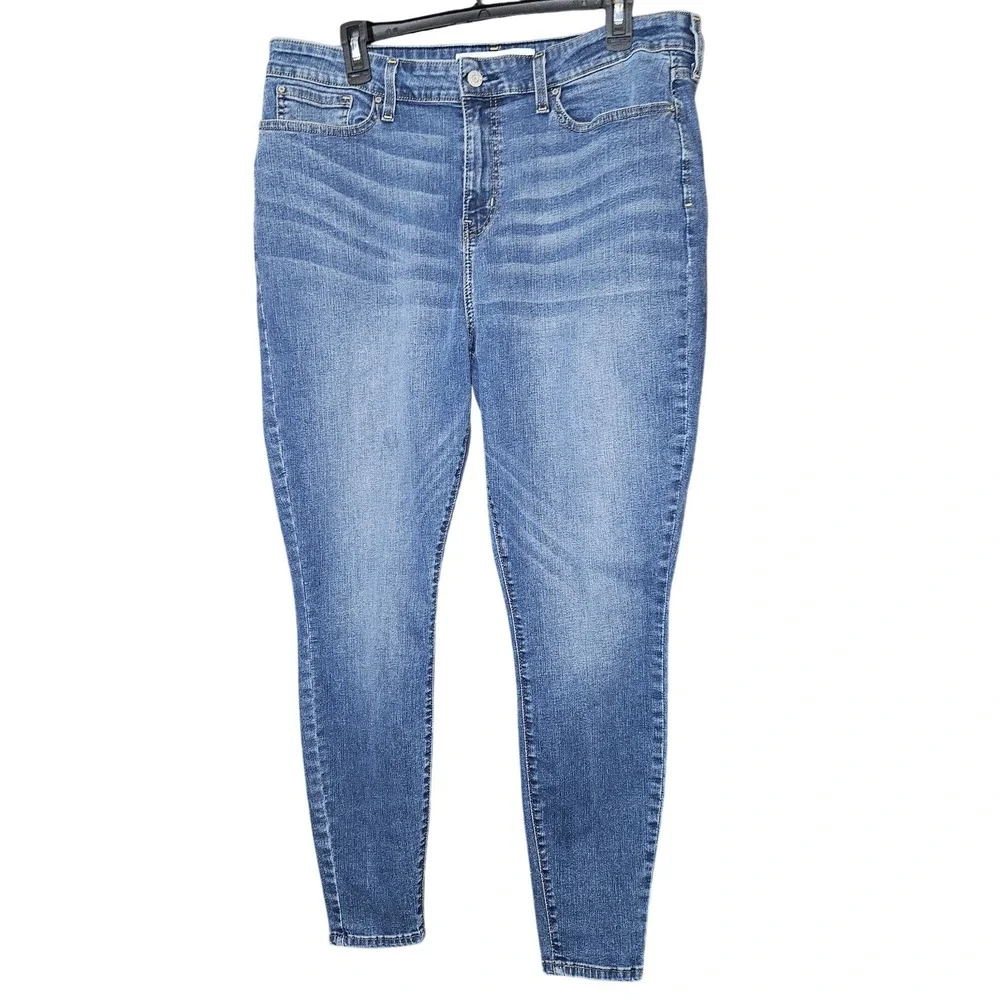 Signature Levi Strauss Gold Women's 18 Mid-Rise Skinny Jeans Whisker W 36 X L 28